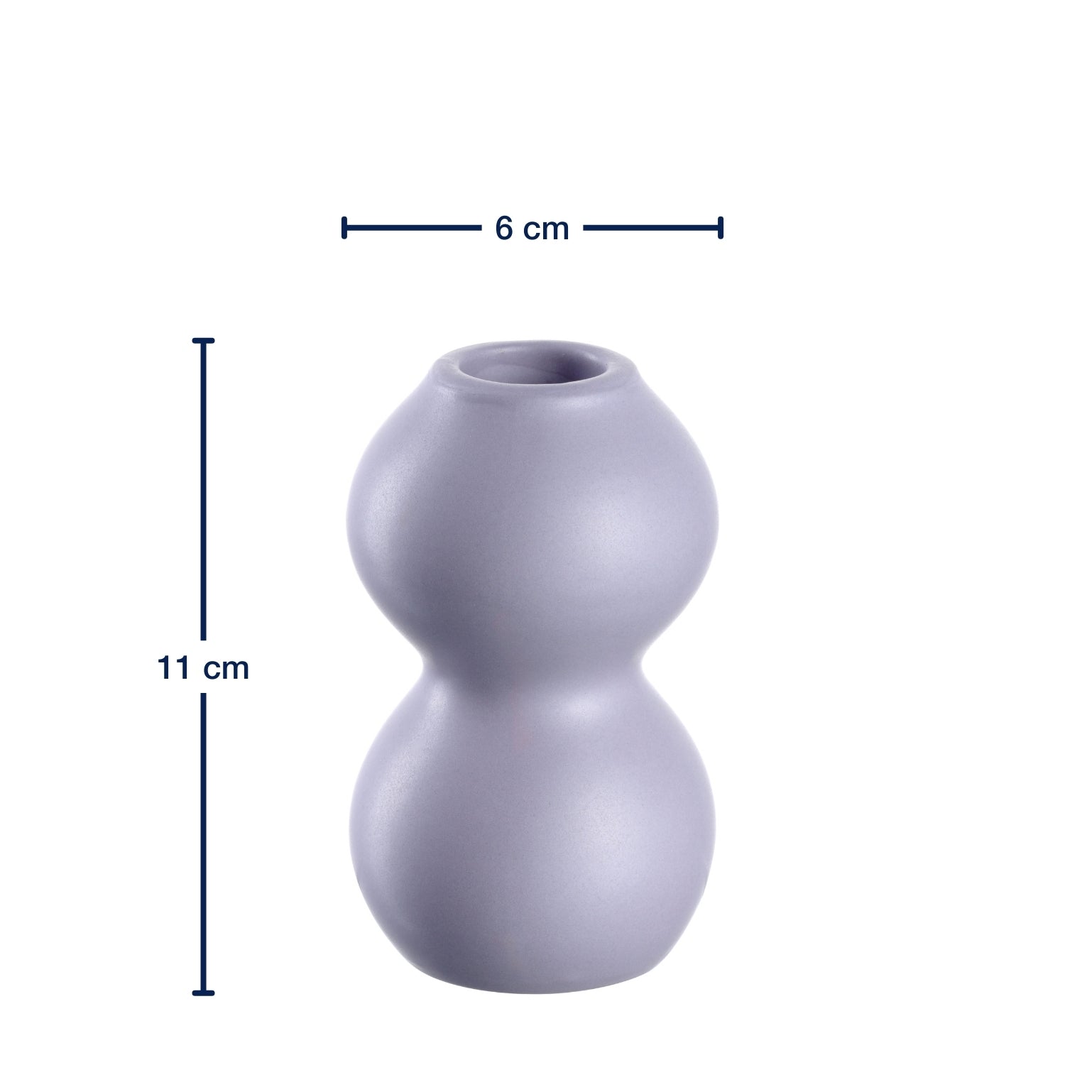 leonardo-vivace-bougeoir-c-ramique-lilas-11-cm image 2