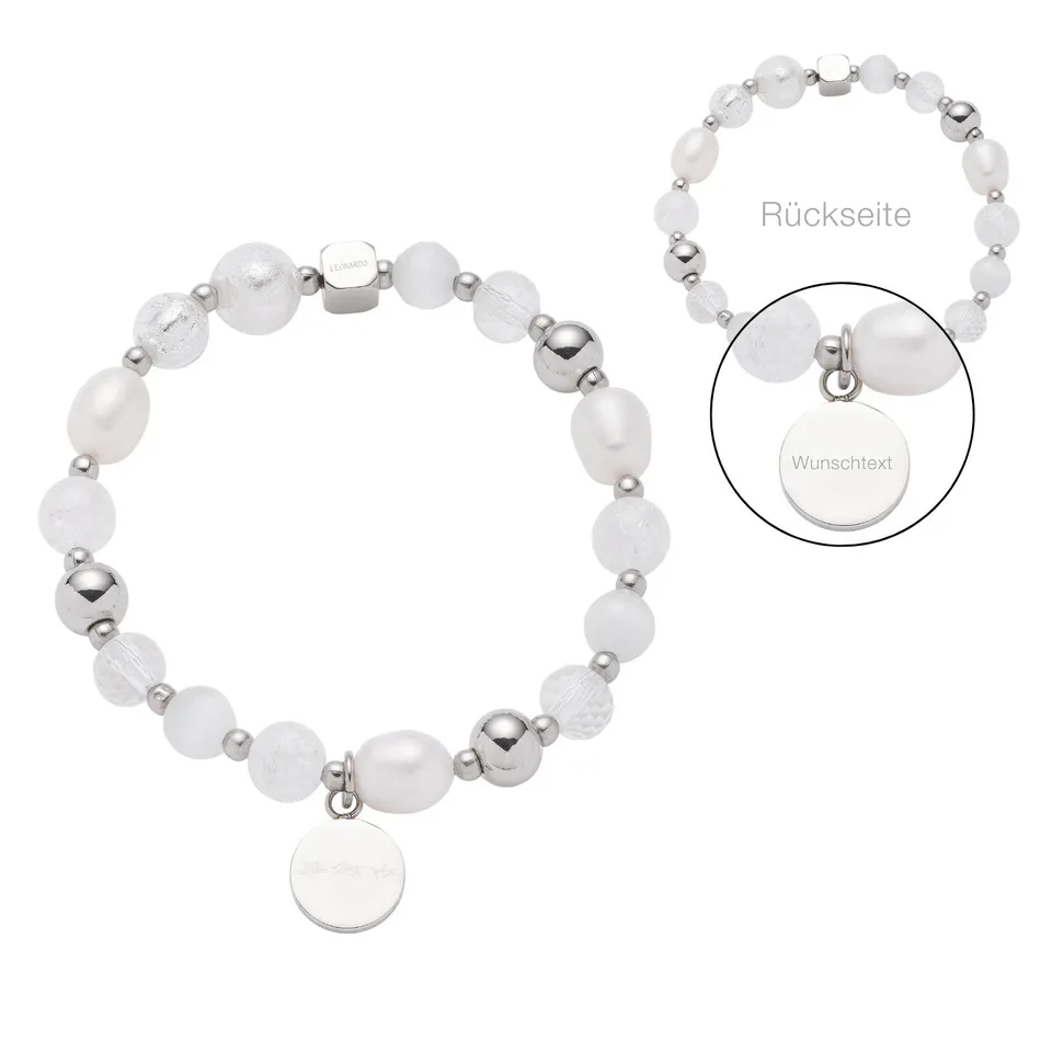 leonardo-hope-bracelet-perles-blanches-graver image 1
