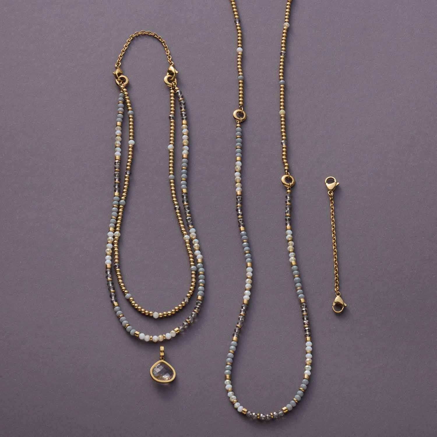 leonardo-bernadette-collier-dor-50-cm-perles-bicolore image 7