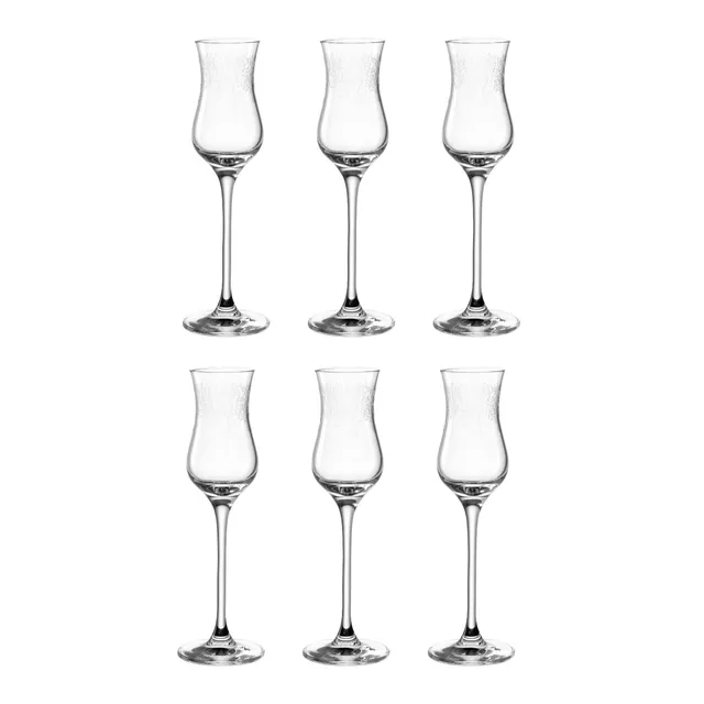 leonardo-chateau-verre-grappa-90-ml-lot-de-6-transparent image 1