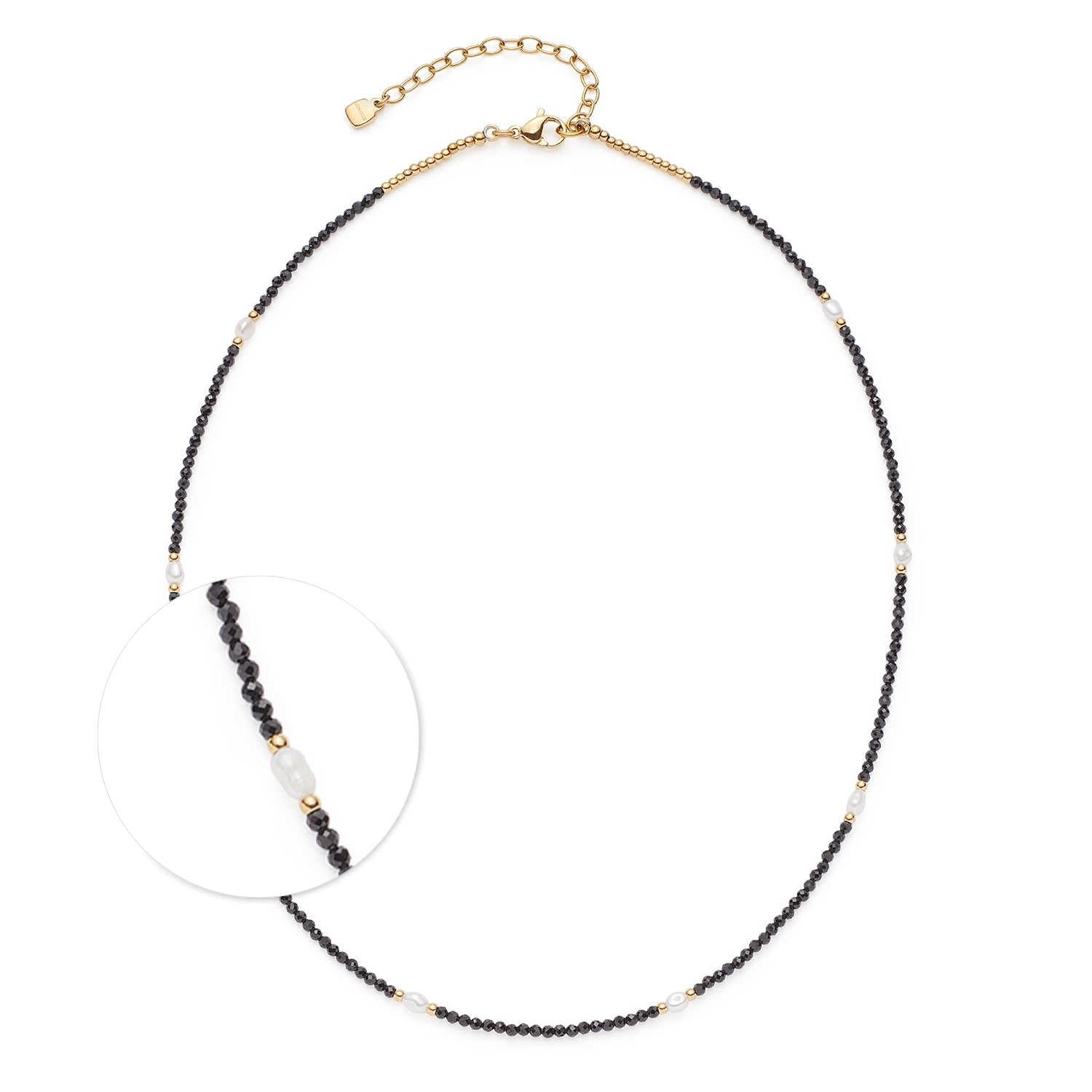 leonardo-ciao-nola-collier-perles-noir-dor-42-cm image 1