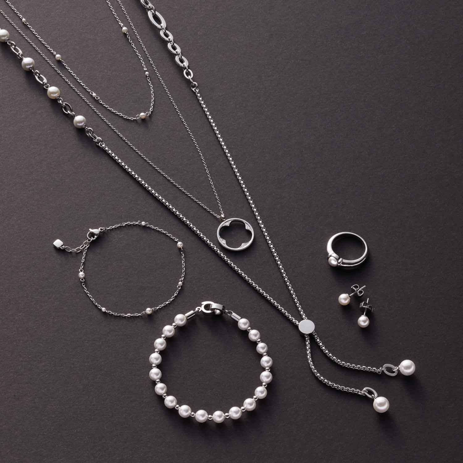 leonardo-navina-collier-perles-42-cm-ciao-blanc image 4