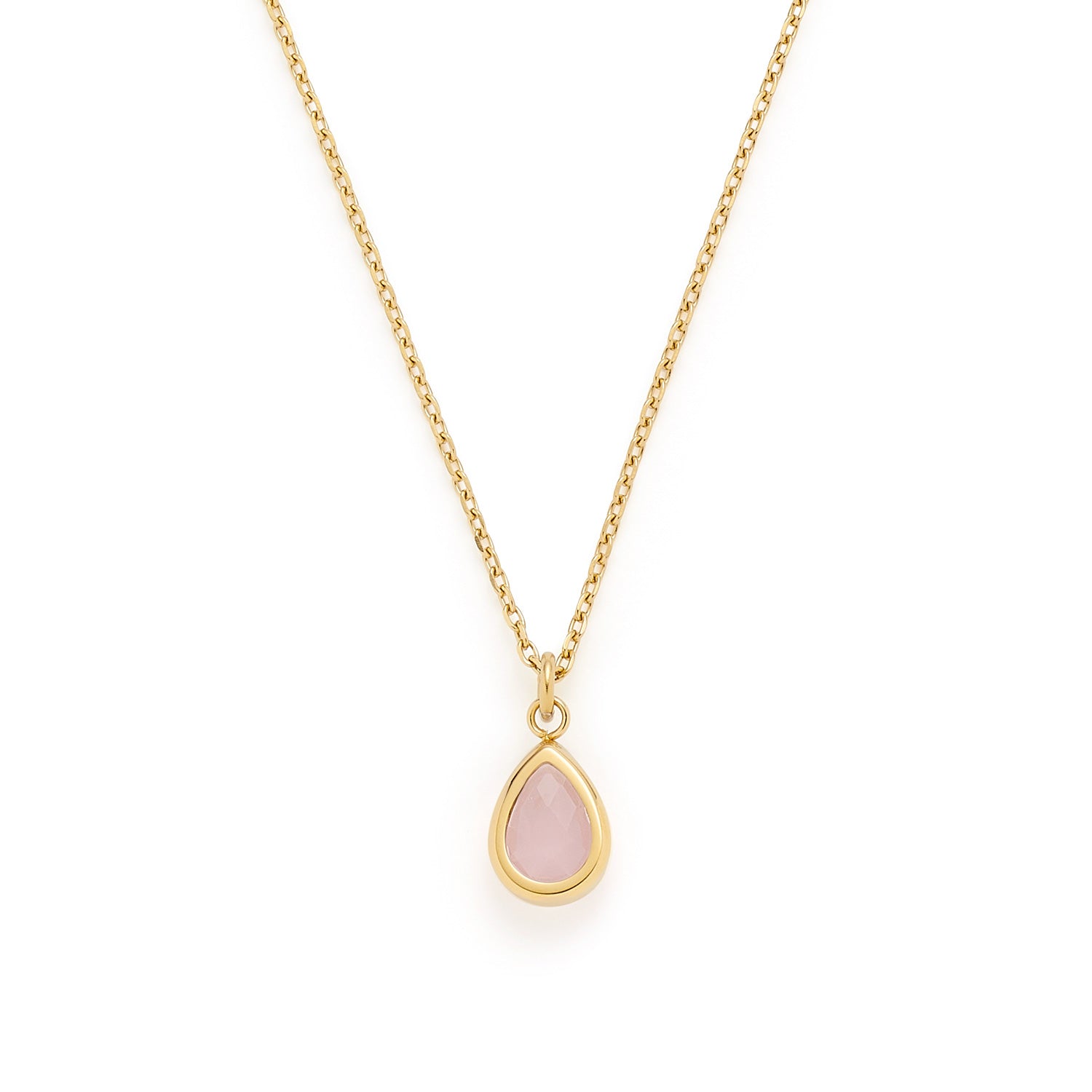 leonardo-rosy-collier-42-cm-dor-pendentif-rose image 2
