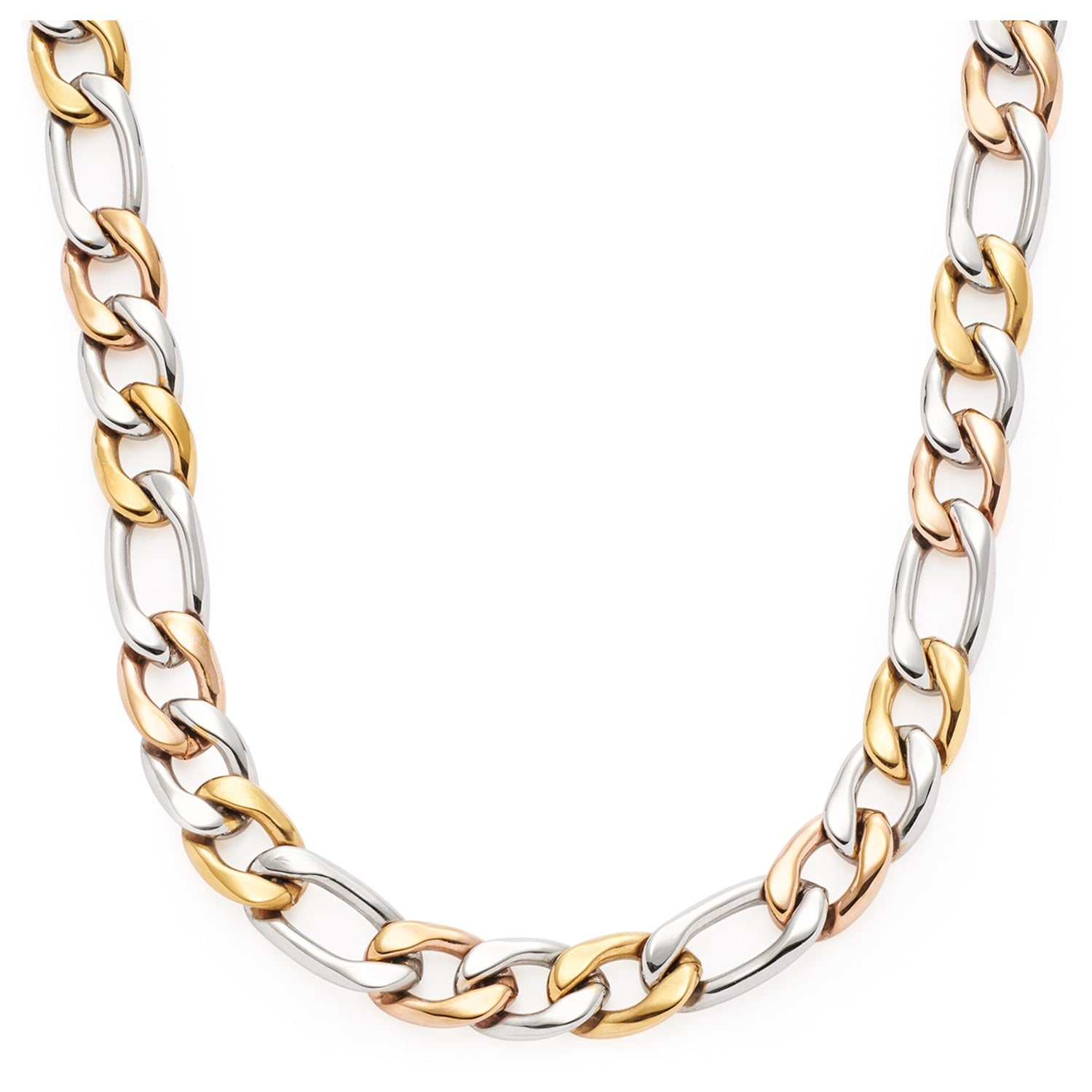 leonardo-tricolore-collier-acier-45-cm-3-ors image 2