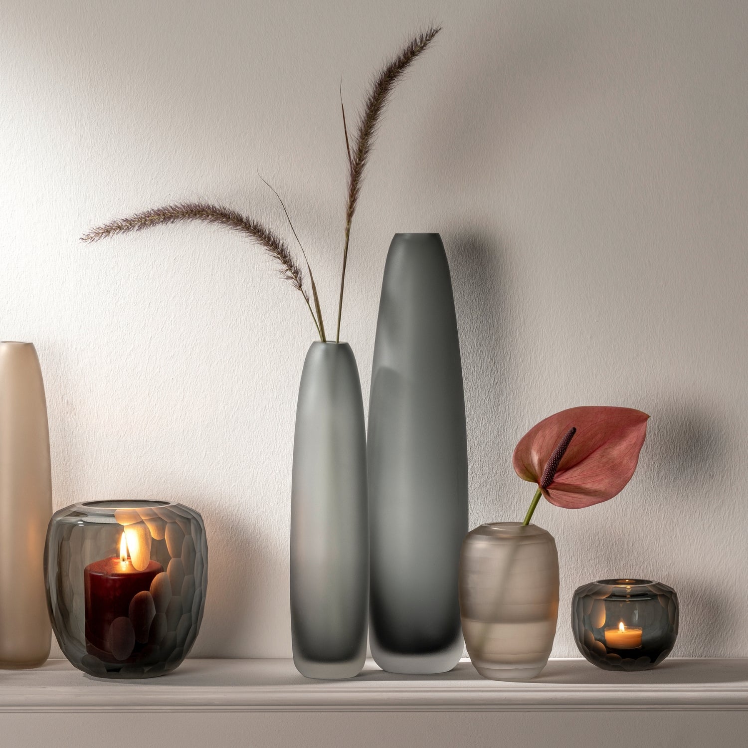 leonardo-bellagio-vase-en-verre-anthracite-9-cm image 8