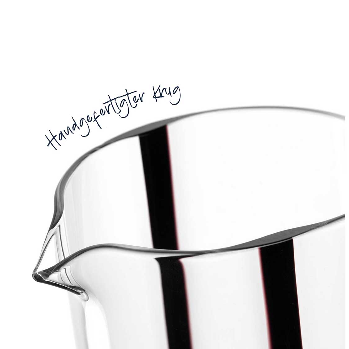 leonardo-banda-nera-carafe-verre-1-l-noire-faite-main image 4
