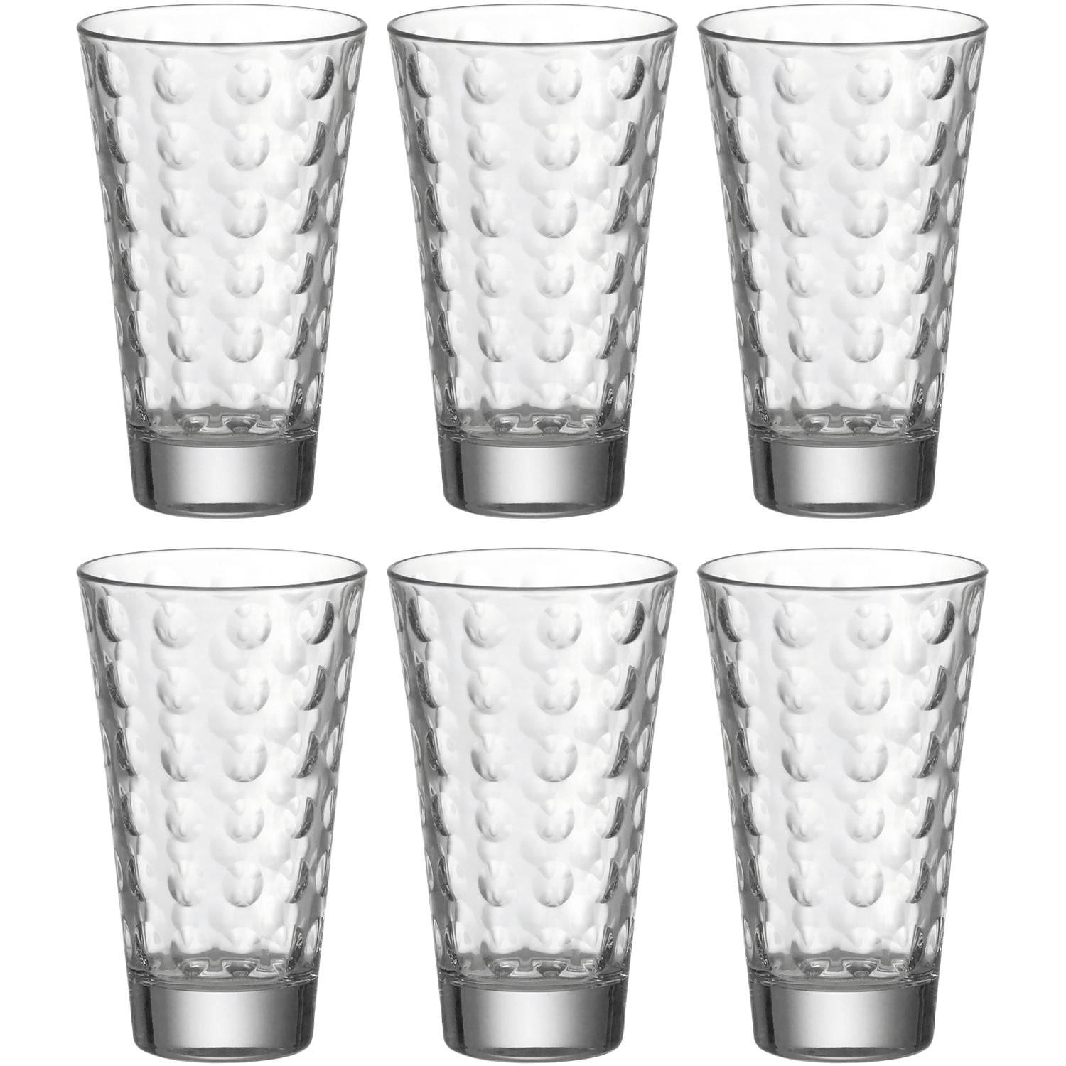 leonardo-optic-300-ml-verre-eau-lot-de-6-relief image 1