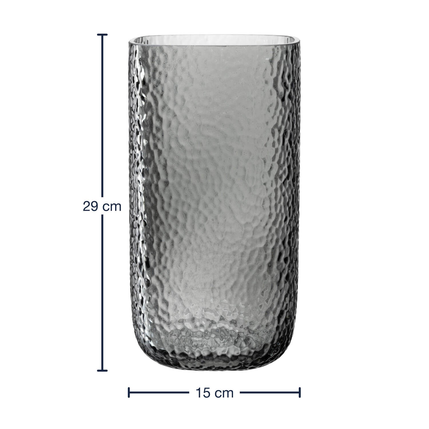 leonardo-martello-vase-gris-29-cm-effet-nature-tactile image 2