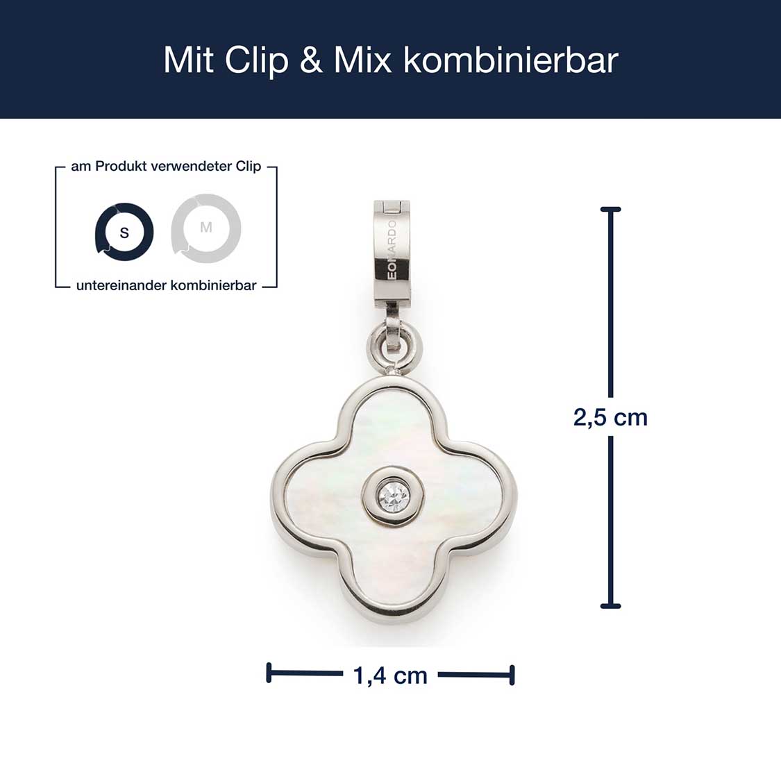 leonardo-clip-mix-bluna-pendentif-tr-fle-nacre-argent image 4