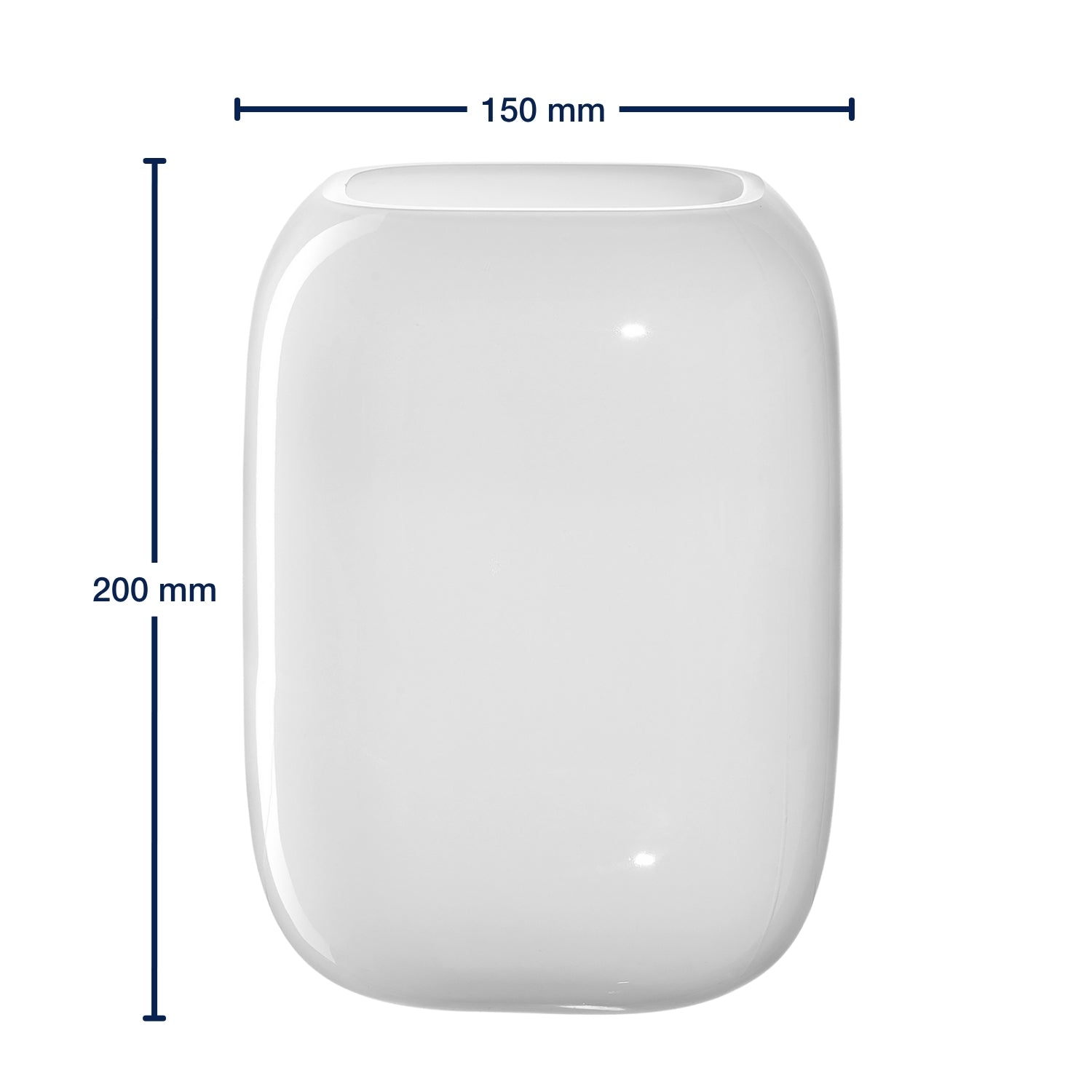 leonardo-milano-vase-blanc-20-cm-verre-fait-main image 3