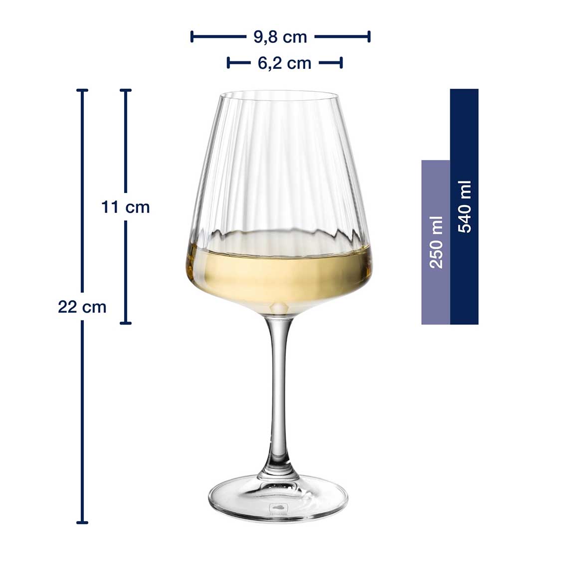 leonardo-paolo-verre-vin-blanc-540-ml-lot-de-4 image 3