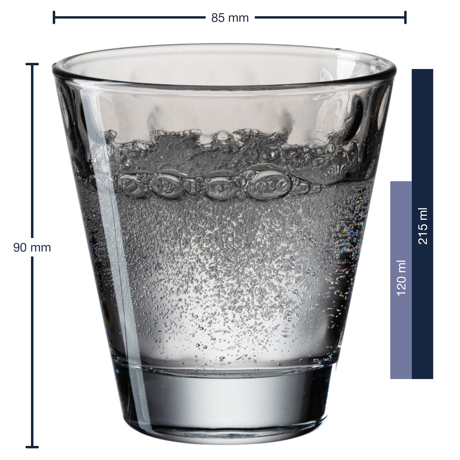 leonardo-optic-verre-215-ml-gris-lot-de-6 image 2
