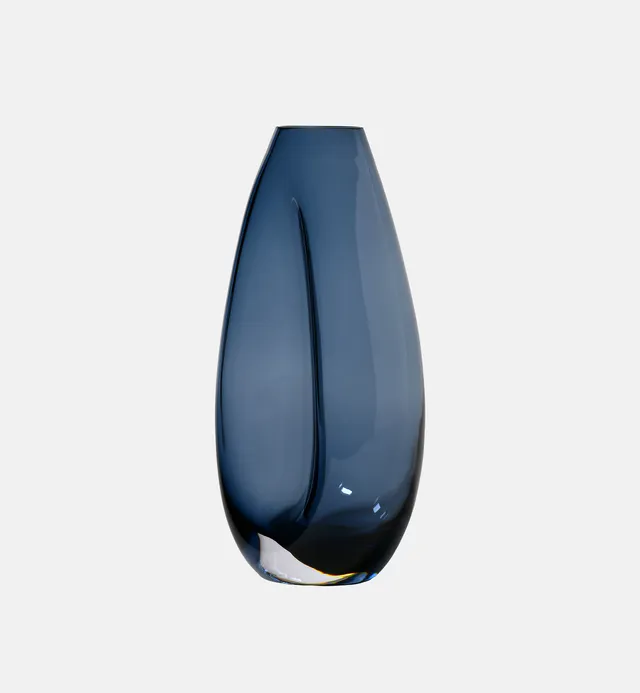 krosno-flow-vase-cristal-28-cm-bleu-marine image 1