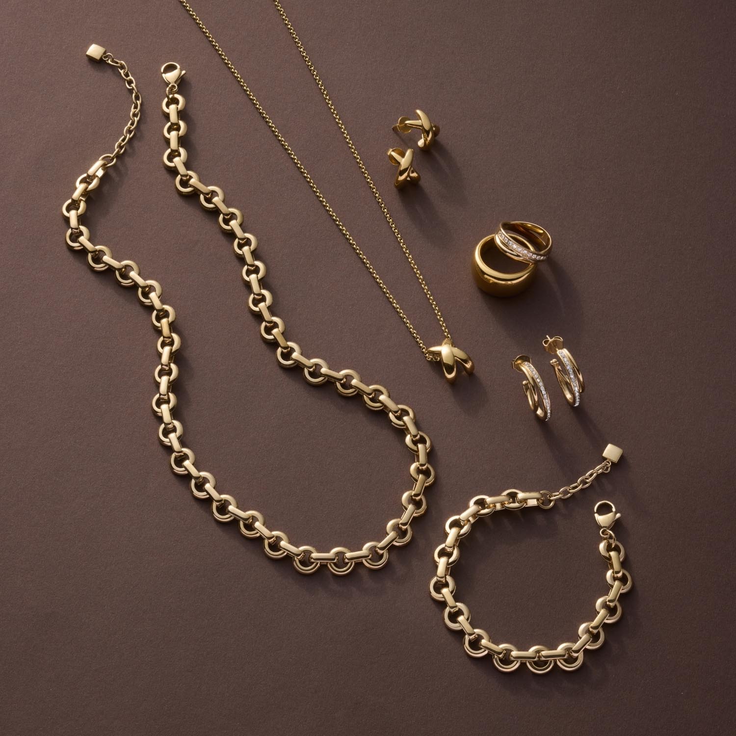leonardo-sophie-45-cm-collier-acier-dor-croix image 8