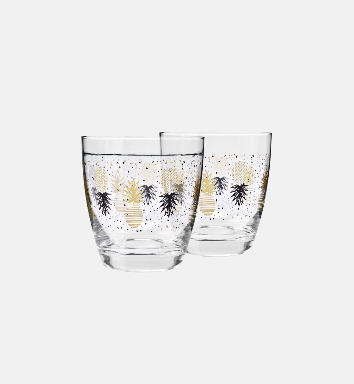 krosno-pineapples-tumbler-verre-370-ml-ananas-noir-dor image 2