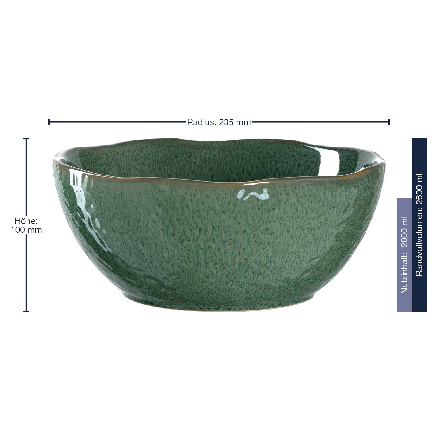 leonardo-matera-saladier-c-ramique-24-cm-vert image 2