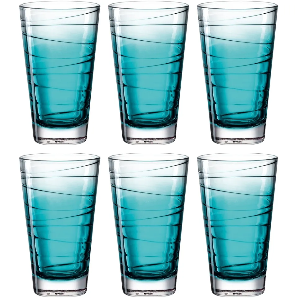 leonardo-vario-struttura-verre-turquoise-280-ml-x6 image 1