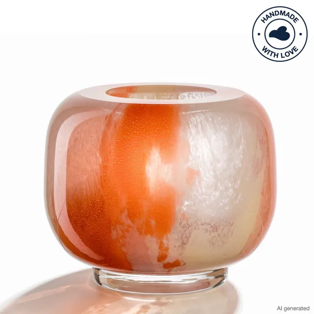 leonardo-cipria-due-vase-boule-11-cm-orange-cr-me image 1
