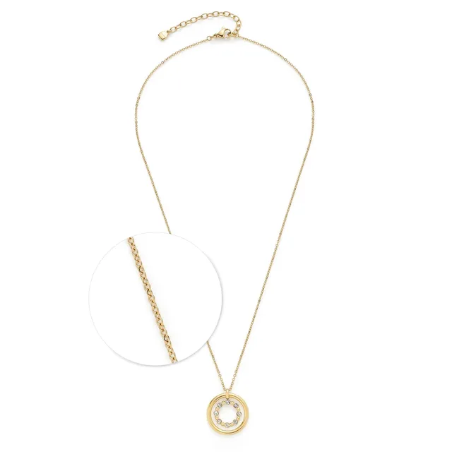 leonardo-bobby-45-cm-collier-pendentif-anneau-dor-pierres image 1