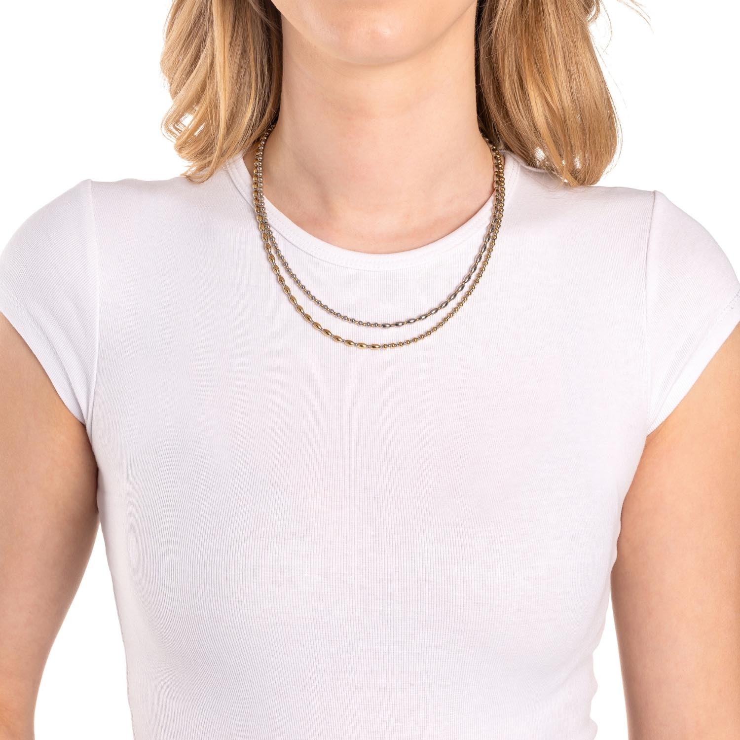 leonardo-sabrina-collier-bicolore-45-cm-perles image 3