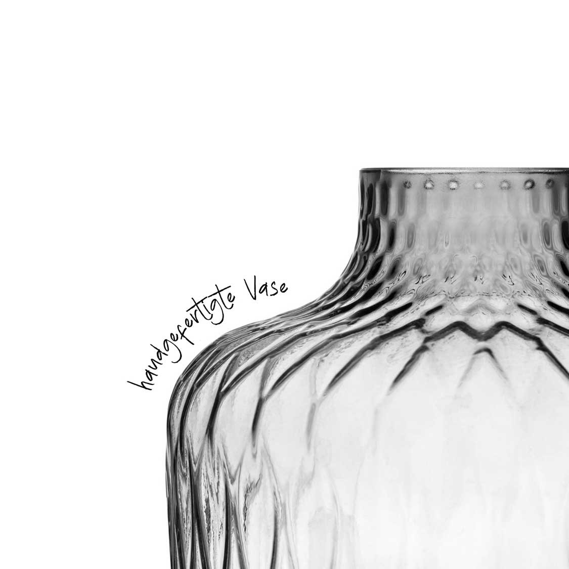 leonardo-giulia-vase-en-verre-gris-28-cm-fait-main image 4