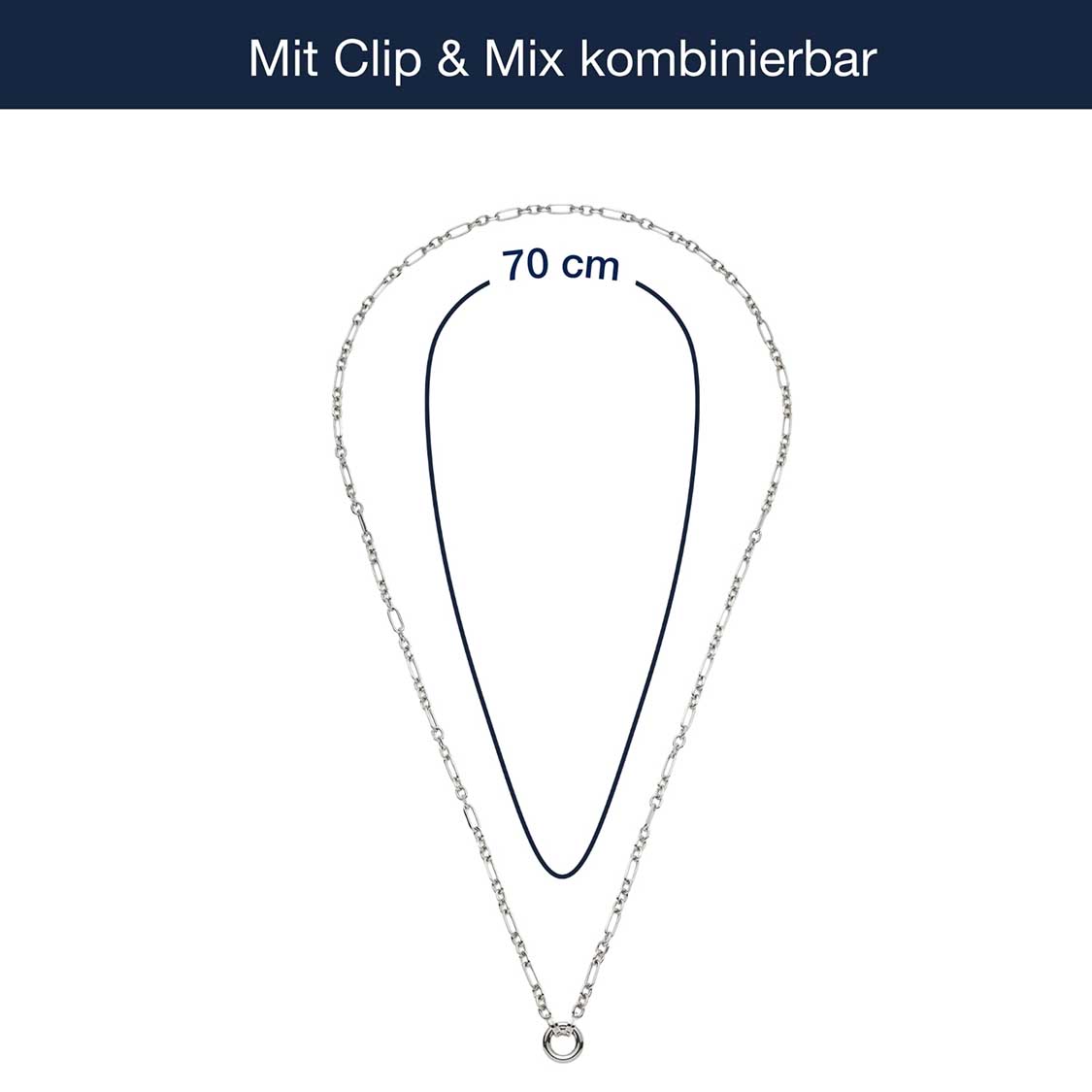 leonardo-clip-mix-ninon-70-cm-collier-argent-maillons-ovales image 5