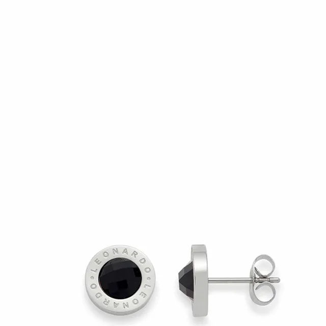 leonardo-matrix-clous-d-oreilles-noir-pierre-facett-e image 1