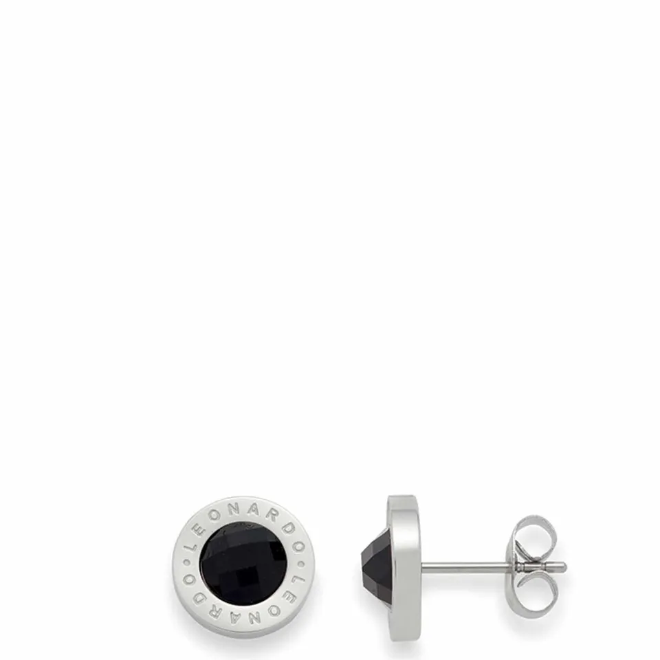 leonardo-matrix-clous-d-oreilles-noir-pierre-facett-e image 1