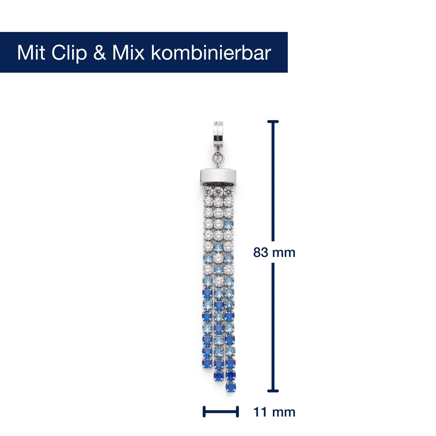leonardo-mary-ann-pendentif-bleu-clip-mix-zirconia image 2