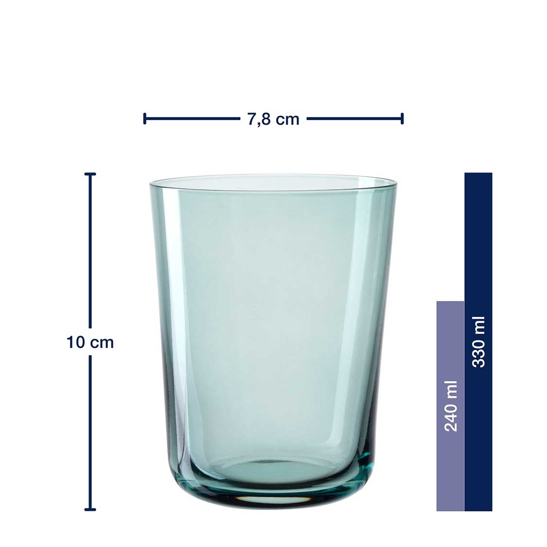 leonardo-leggero-mare-verre-eau-turquoise-330-ml-lot-4 image 3