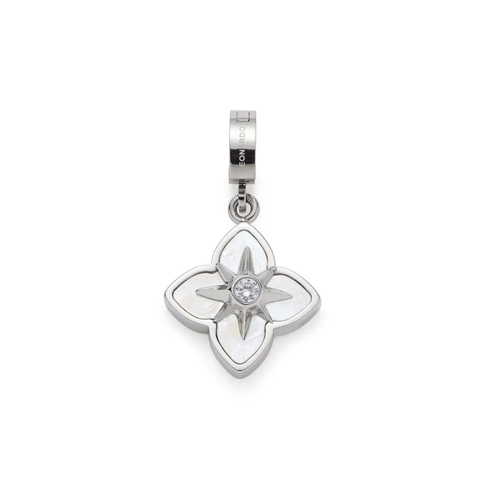 leonardo-clip-mix-reija-pendentif-acier-nacre-blanc-16-mm image 1