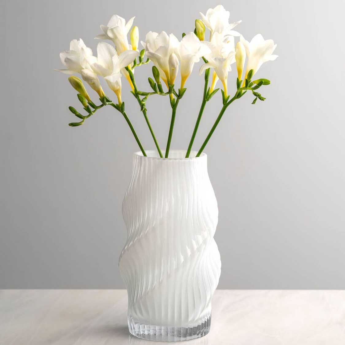 leonardo-verdi-vase-19-cm-blanc-stri-verre image 2