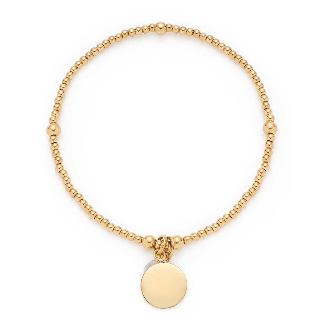 leonardo-debby-bracelet-dor-perle-gravure-lastique image 2