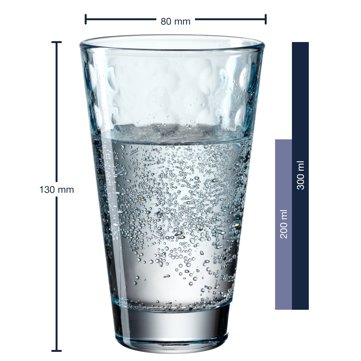 leonardo-optic-verre-bleu-clair-300-ml-lot-de-6 image 2