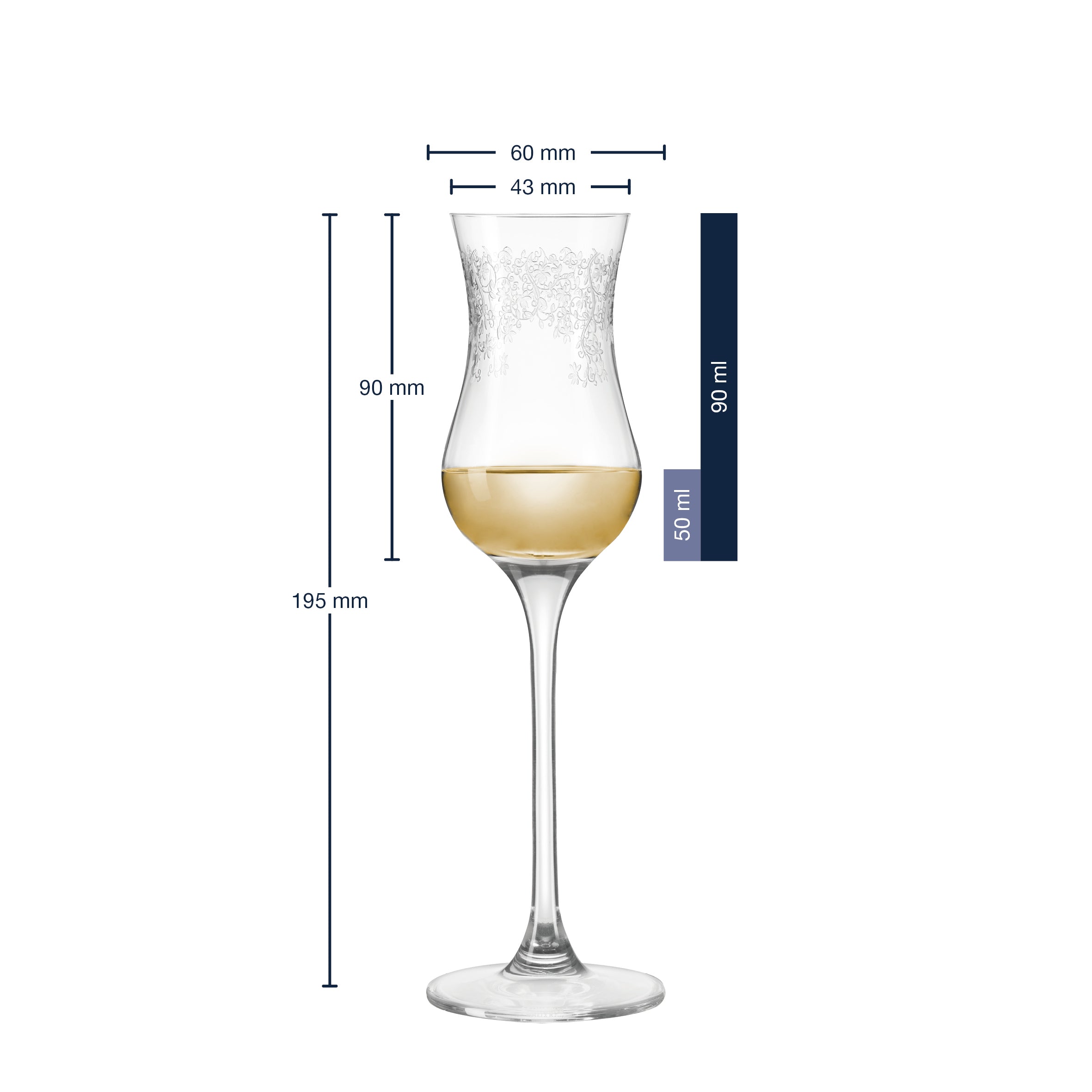 leonardo-chateau-verre-grappa-90-ml-lot-de-6-transparent image 2