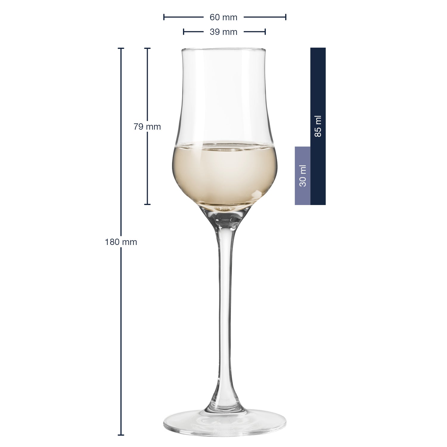 leonardo-ciao-verre-grappa-85-ml-lot-de-6 image 2
