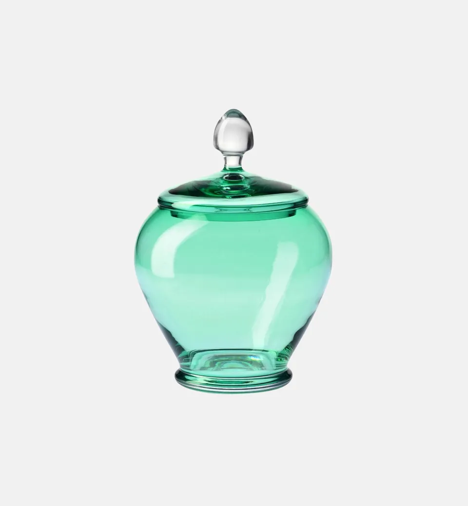 krosno-the-palace-bocal-verre-4-l-vert-meraude-couvercle image 1