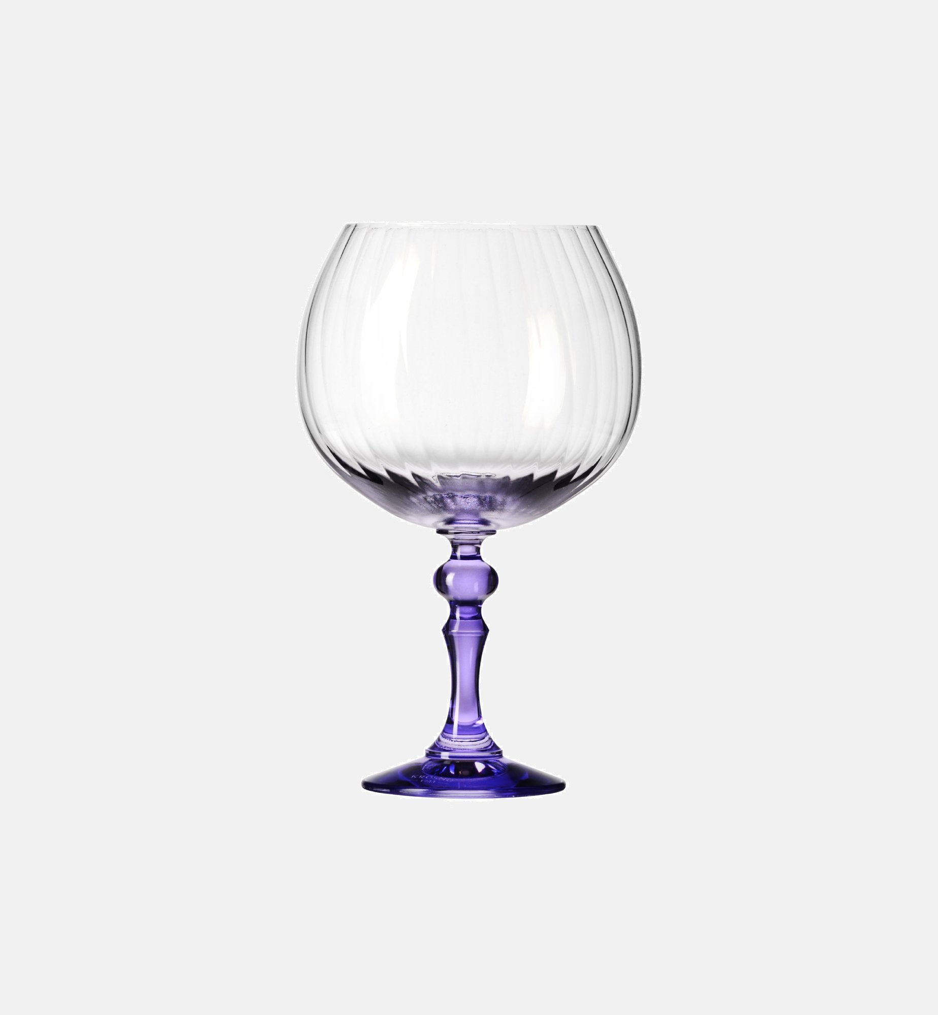 krosno-bubble-verre-gin-660-ml-pied-violet-stri image 1