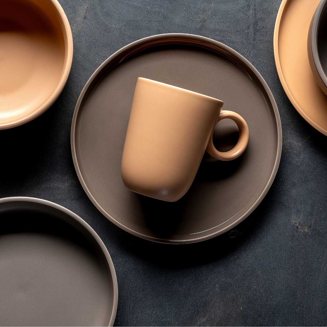 leonardo-roma-tasse-c-ramique-400-ml-abricot-lot-de-6-empilable image 7