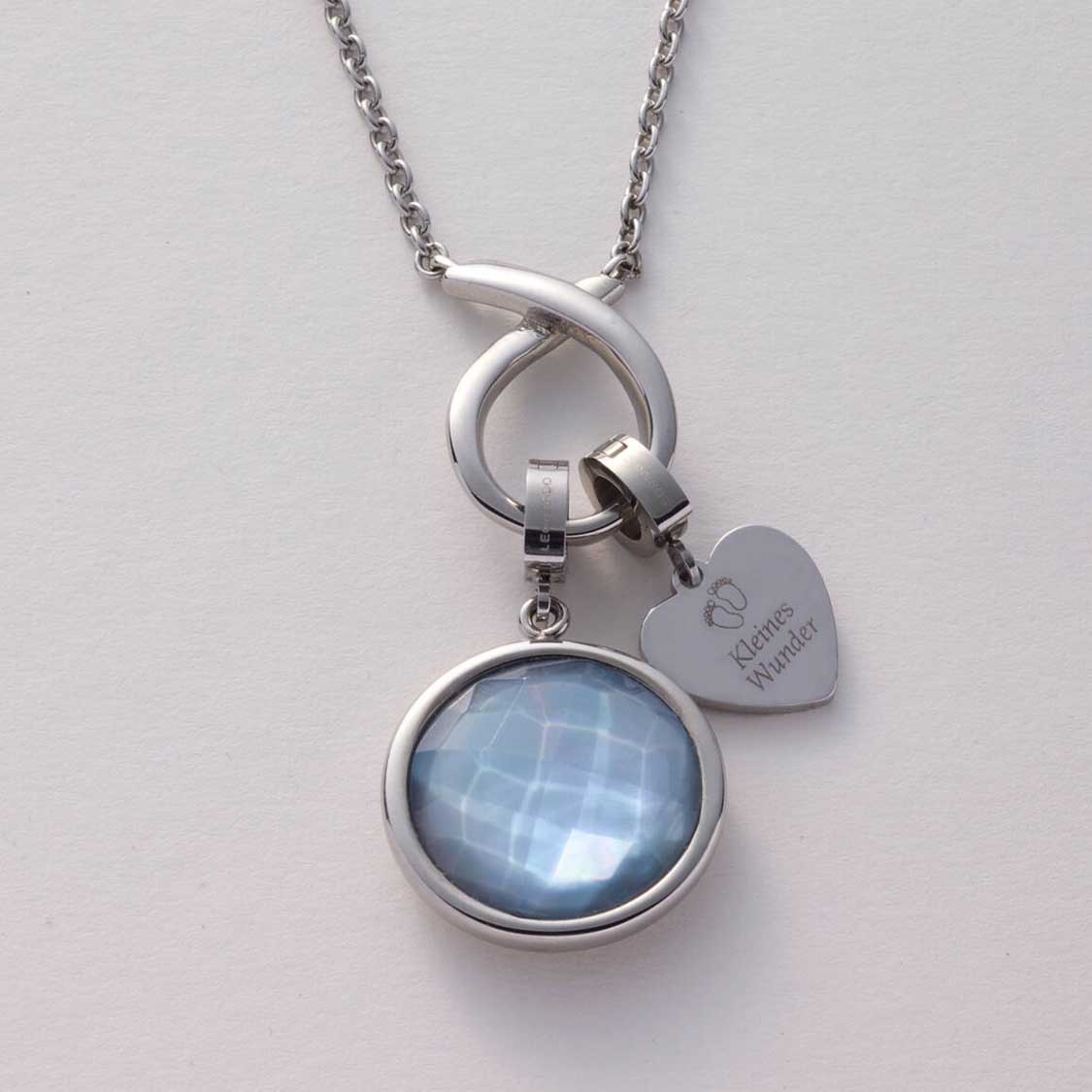 leonardo-clip-mix-minka-pendentif-bleu-nacre-m image 2