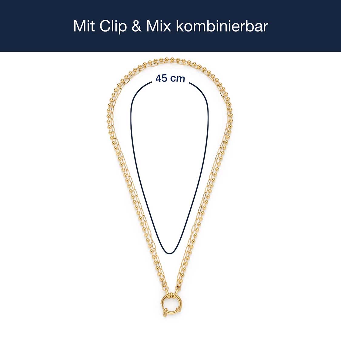 leonardo-clip-mix-lizzy-collier-dor-45-cm-double image 4