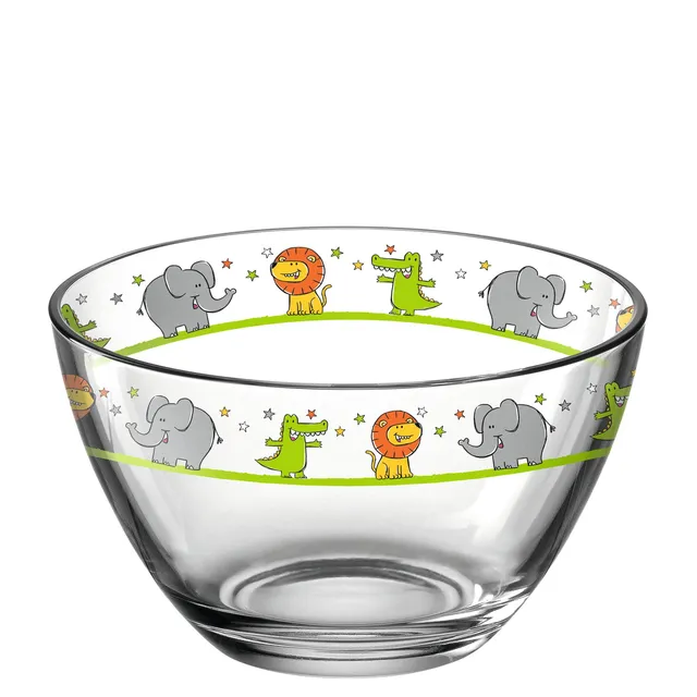 leonardo-bambini-bol-enfant-verre-12-cm-lion-l-phant image 1