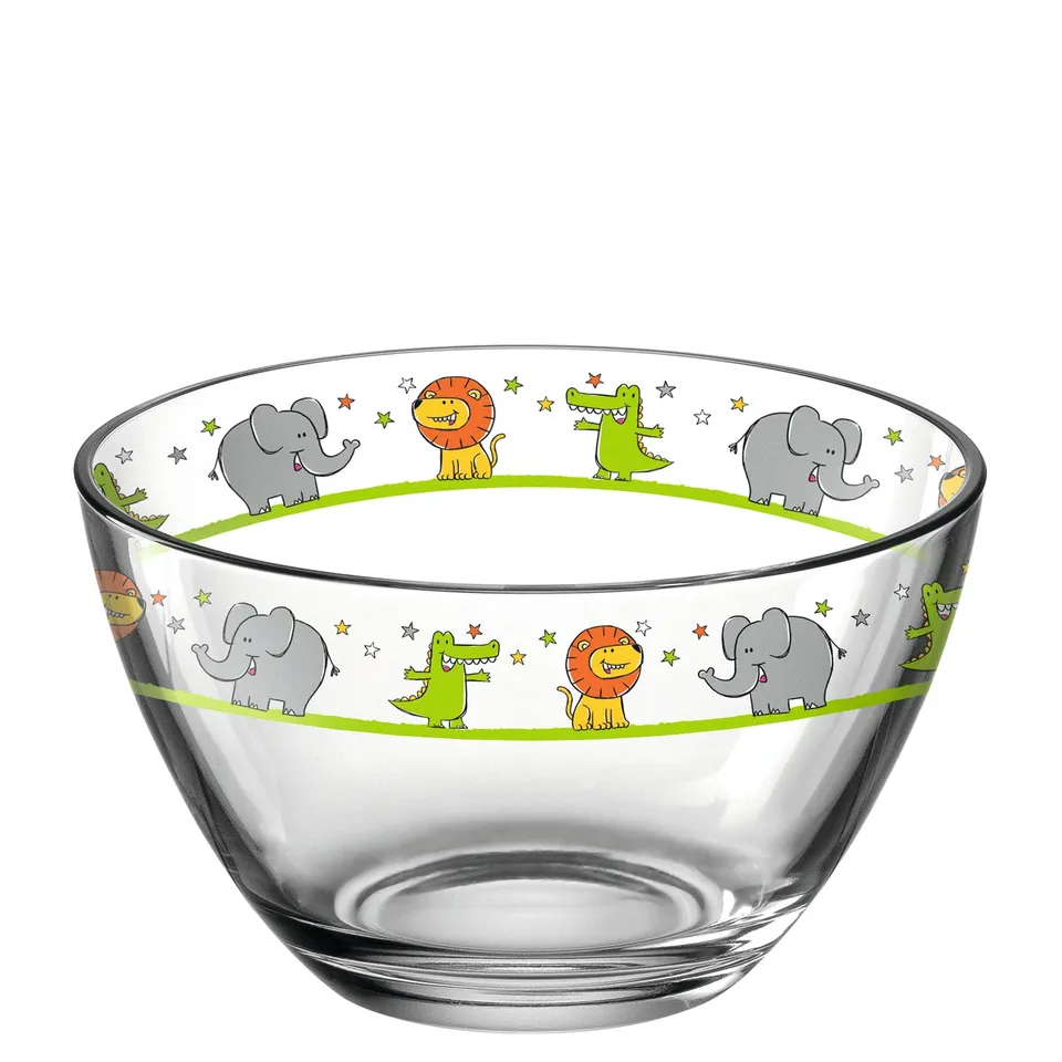 leonardo-bambini-bol-enfant-verre-12-cm-lion-l-phant image 1