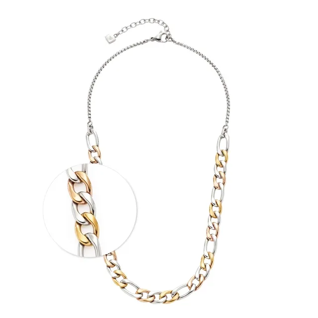 leonardo-tricolore-collier-acier-45-cm-3-ors image 1