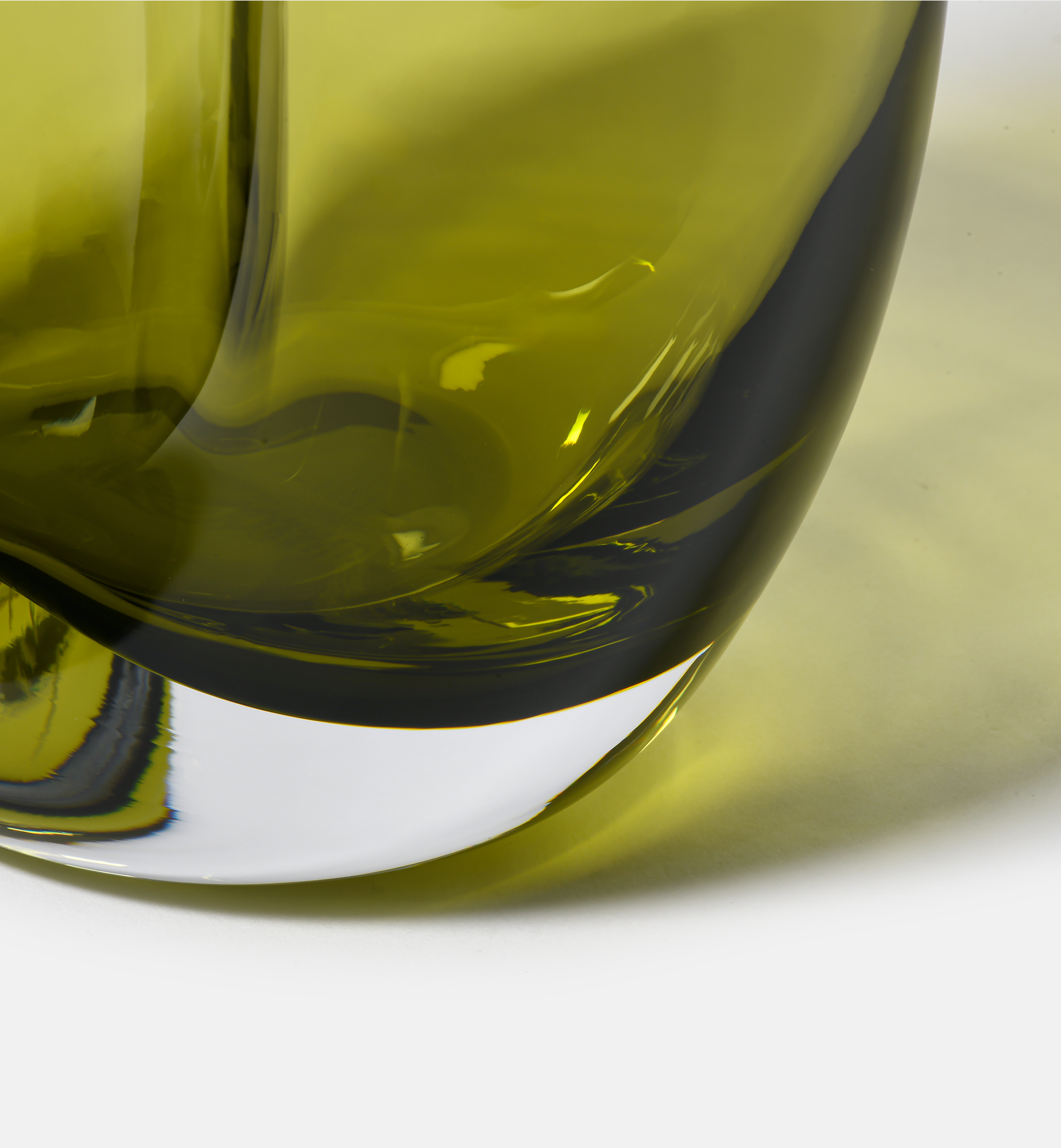 krosno-flow-vase-cristal-28-cm-vert-olive image 5