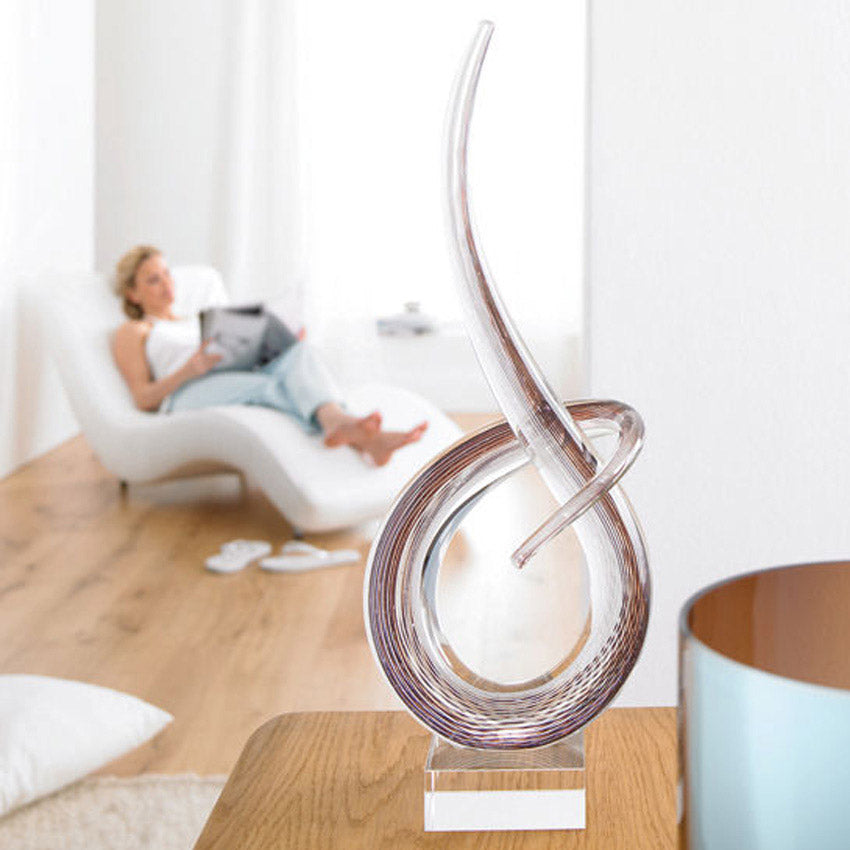 leonardo-sculptur-sculpture-d-co-verre-brun-50-cm-ease image 2