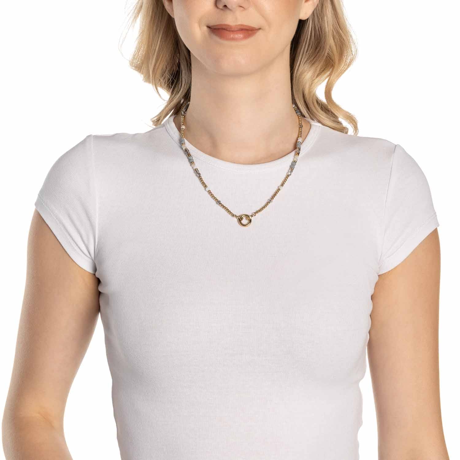 leonardo-bernie-clip-mix-collier-45-cm-dor-perles image 3