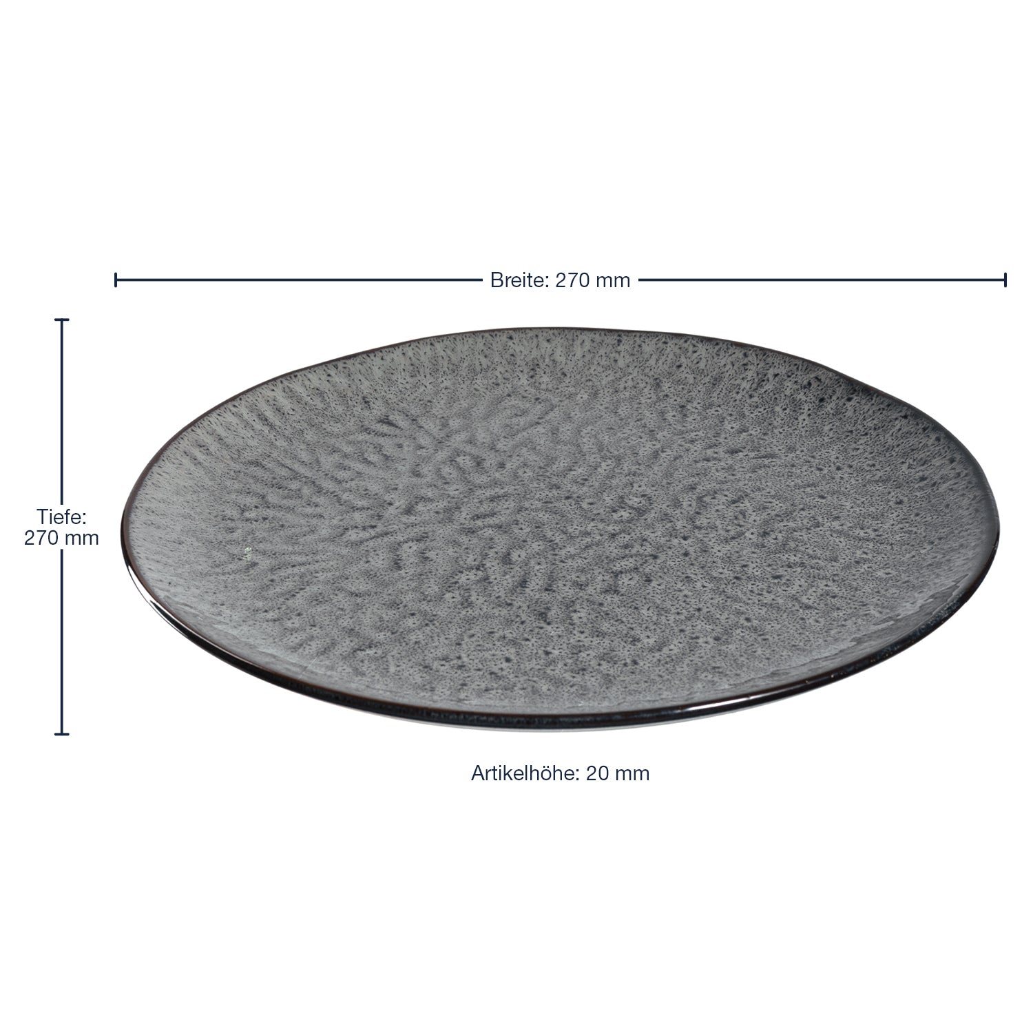 leonardo-matera-assiette-27-cm-anthracite-lot-6 image 2
