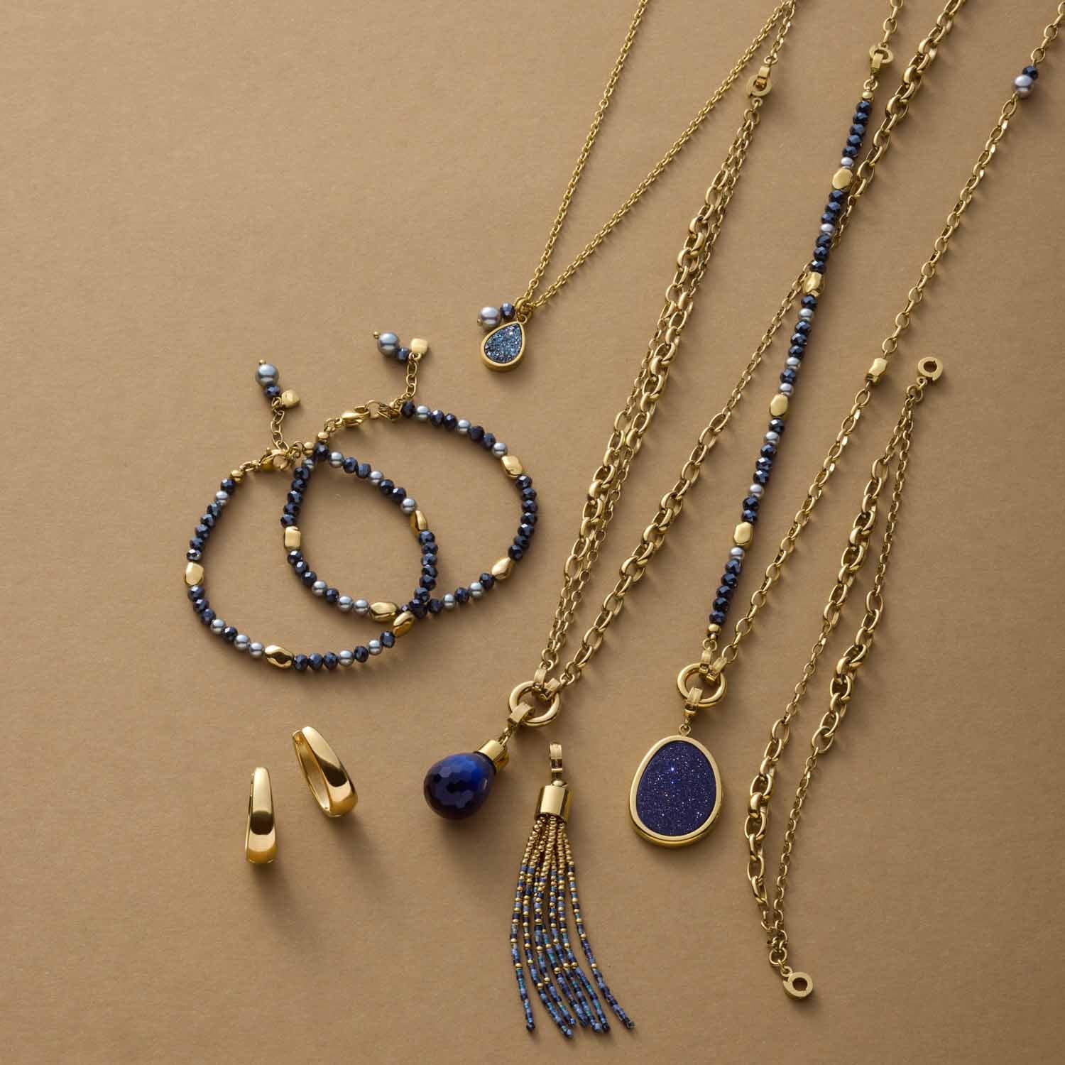 leonardo-aline-45-cm-collier-dor-agate-goutte image 6