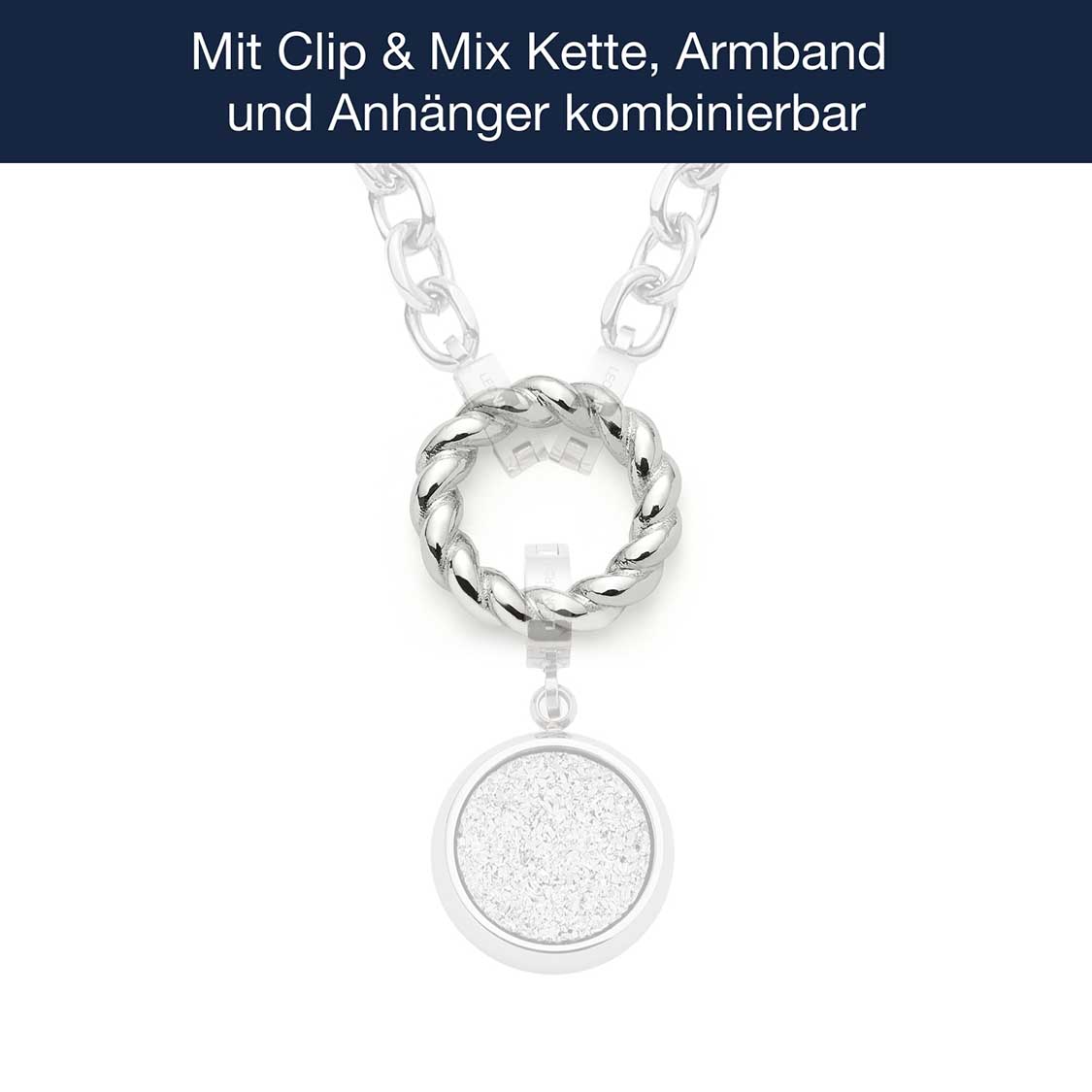 leonardo-clip-mix-liesel-anneau-acier-argent image 3